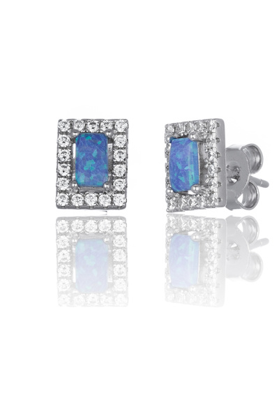 Sonis Silver Cercei din argint 925 rodiat cu opal și cubic zirconia, albastru...