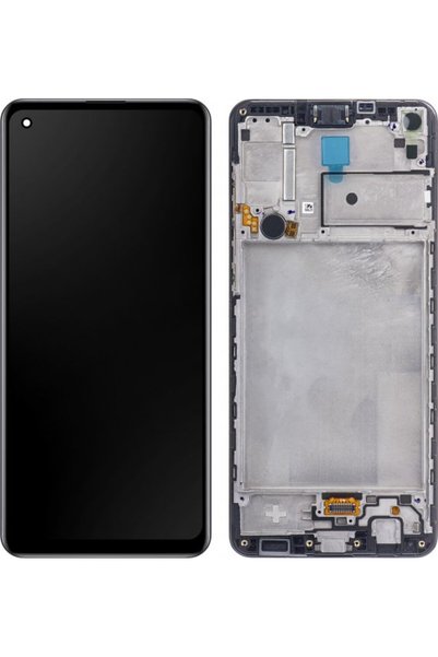 Samsung Μονάδα οθόνης LCD για Galaxy A21s A217, Μαύρο - (GH82-22988A, GH82-23...