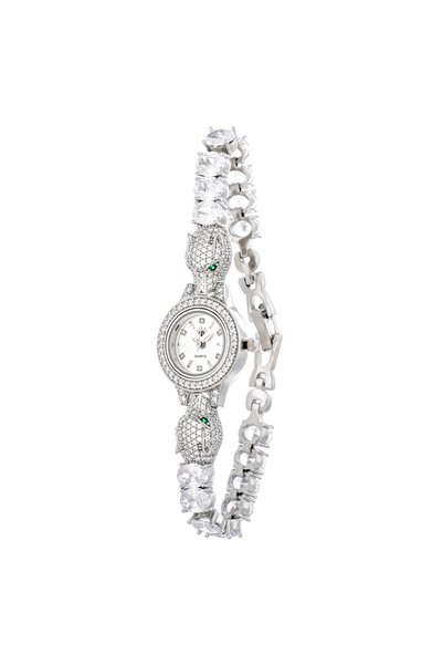 Sonis Silver Ceas din argint 925 rodiat cu zirconia fațetată și cubic zirconi...