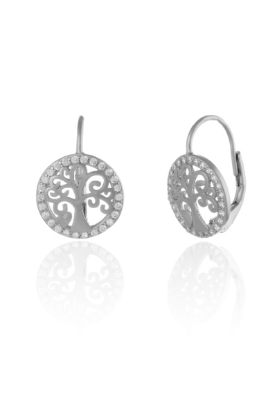 Sonis Silver Cercei din argint 925 rodiat cu cubic zirconia, transparentă - 1...