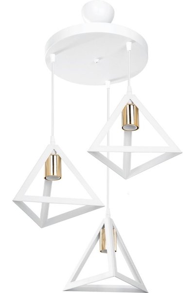 GloboStar® GloboStar Τριγωνικό Μοντέρνο Κρεμαστό Φωτιστικό Καμπάνα Τριπλό 3 x...