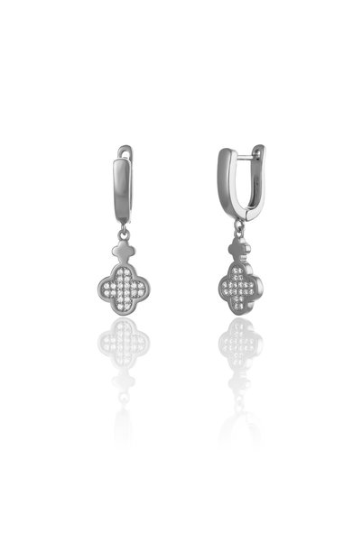 Sonis Silver Cercei din argint 925 rodiat cu cubic zirconia, transparent