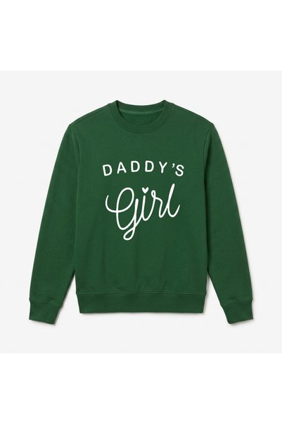 Let's Wear سويت شيرت بأكمام طويلة وياقة دائرية مطبوع عليه Daddy Girl