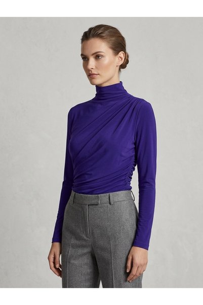 modayaselam Shirring Detail Stand Collar Sandy Blouse
