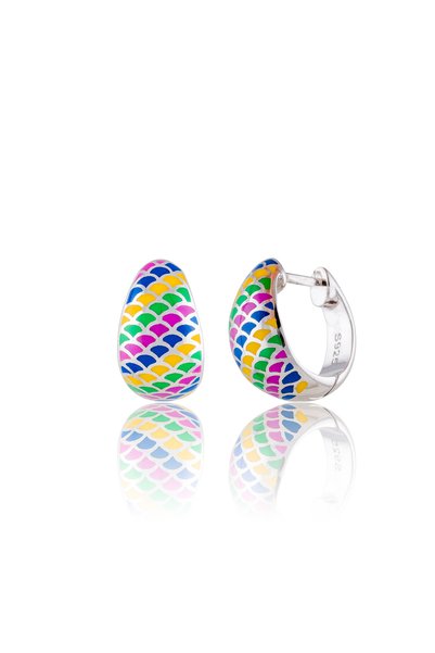 Sonis Silver Cercei din argint 925 rodiat cu email, multicolor