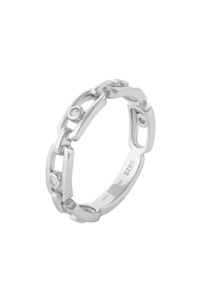 Sonis Silver Inel din argint 925 rodiat cu zirconia fațetată, transparentă