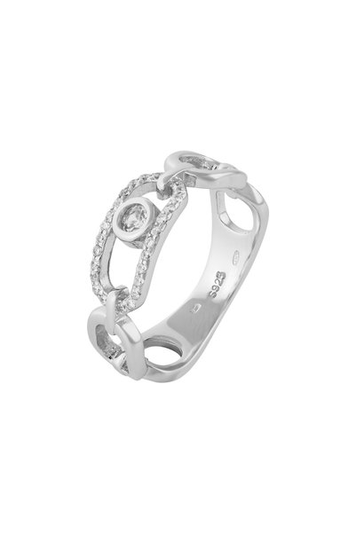Sonis Silver Inel din argint 925 rodiat cu zirconia fațetată și cubic zirconi...