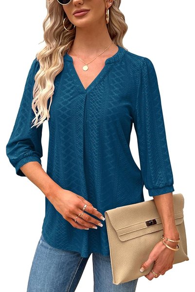 OtherMax Bluză Damă Tricou Tunică Elegantă Lejeră Confortabilă Bleumarin S
