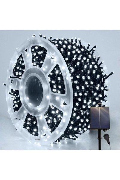 GREATON Коледни лампички, GREATON, 50 м, топло бели LED, соларно захранвани, ...