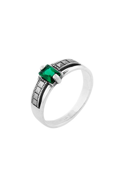 Sonis Silver Inel din argint 925 vintage cu zirconia fațetată și marcasite, v...