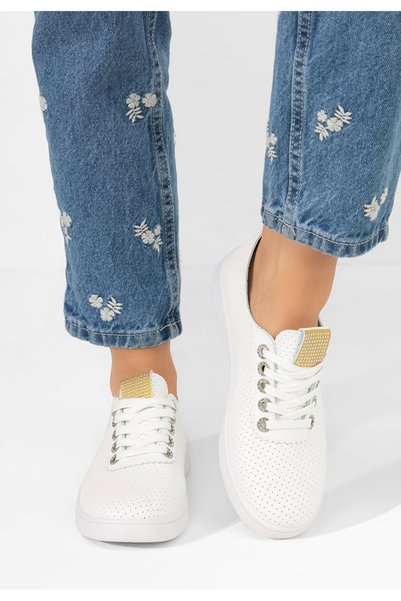 B T Shoes Дамски ежедневни обувки Capricia V8, бели