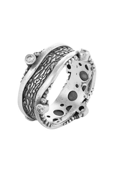 Sonis Silver Inel din argint 925 vintage cu zirconia fațetată, transparent