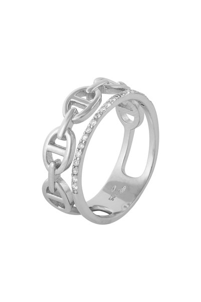 Sonis Silver Inel din argint 925 rodiat cu cubic zirconia, transparentă