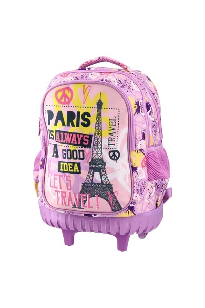 Sazio Rucsac Urban Paris Smile Lila cu roți 160416