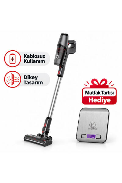 TEFAL X-Pert 3.60 Kablosuz Dikey Şarjlı Süpürge Evcil Hayvan Dostu mutfak tartısı Hediye(Onerous)