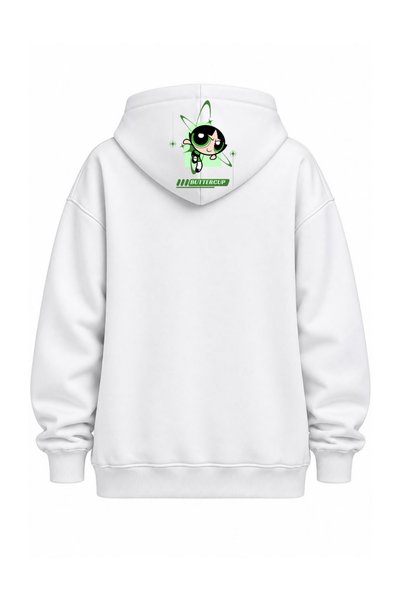 lovver Powerpuff Girls Themed Blossom, Bubbles, Buttercup Character Premium Printed Women's Sweatshirt Hat Set