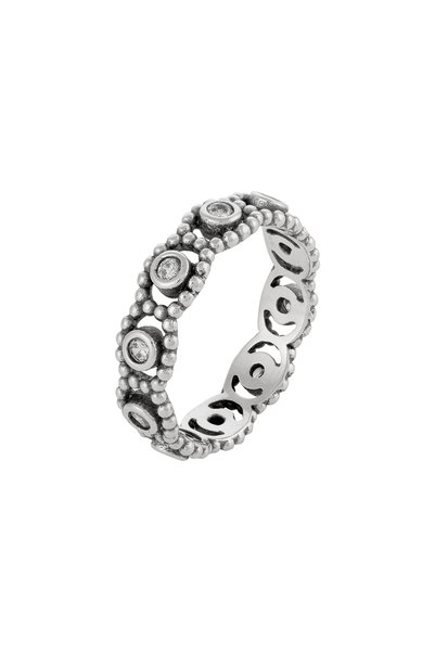 Sonis Silver Inel din argint 925 vintage cu zirconia fațetată, transparentă