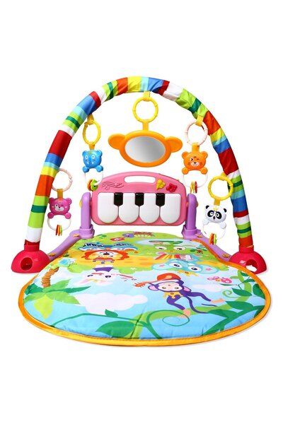 DOSTOYS Piyanolu Oyun Halısı Pembe