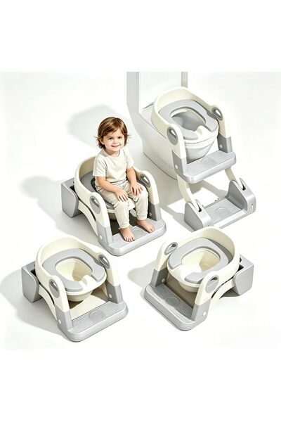 GENERAL Kids Toilet Seat with Step Stool Ladder, Foldable Toddler Potty Train...