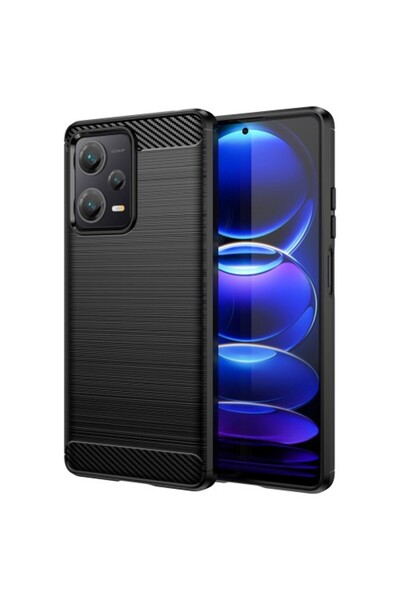 OEM Θήκη TPU Carbon Fiber Brushed Μαύρη για Xiaomi Redmi Note 12 Pro+ 5G / Po...