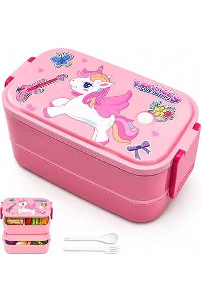 Jorunb 1500ml Stainless Steel Student Double Layer Children's Lunch Box, 304 ...