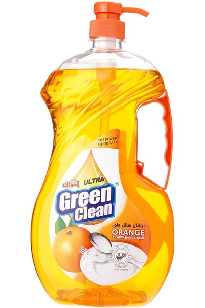 Green Clean سائل غسيل الأطباق - برائحة البرتقال - فعال ضد الدهون، لطيف على ال...