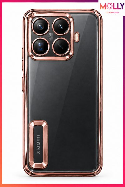 Molly Lou Laser Transparent Silicone Case with Metallic Rose Lens Protector f...