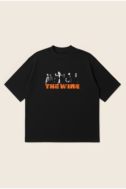 Moon Dancer Μπλουζάκι με στάμπα The Wire, Oversize Boxy Cut, Unisex, 100% βαμ...