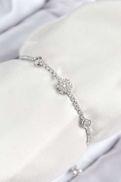 Angel Of Life Brass Zircon Stone Snowflake Model Silver Color Elevator Women'...