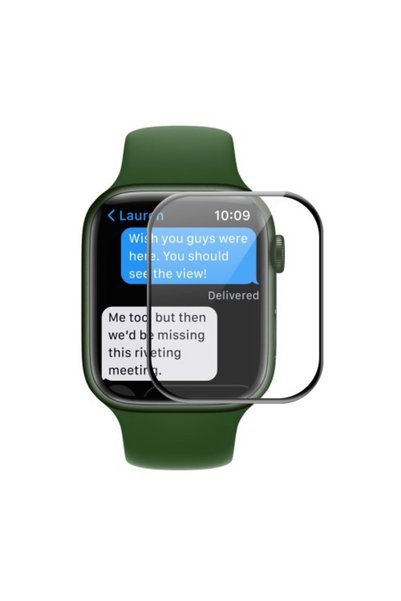 ENKAY HAT PRINCE 3D Σκληρυμένη Μεμβράνη Πλήρους Κάλυψης Apple Watch Series 7 ...