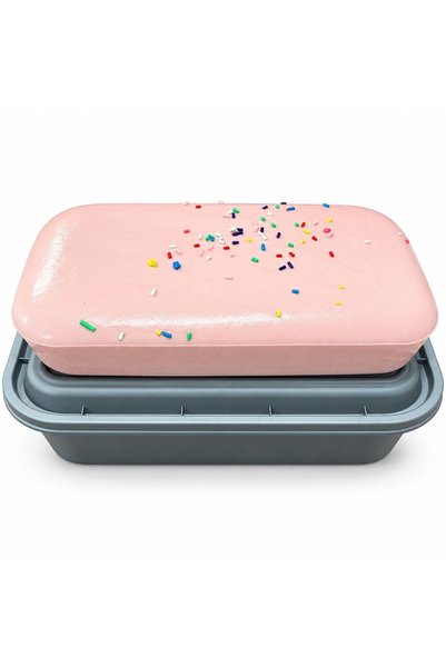 Generic Сензорна играчка-сквиши  "Ягодова торта ", пастелно розова