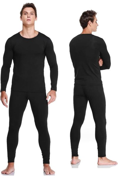 GENERAL Men’s Base Layer Long Sleeve Undershirt Soft Thermal Set Underwear Cr...