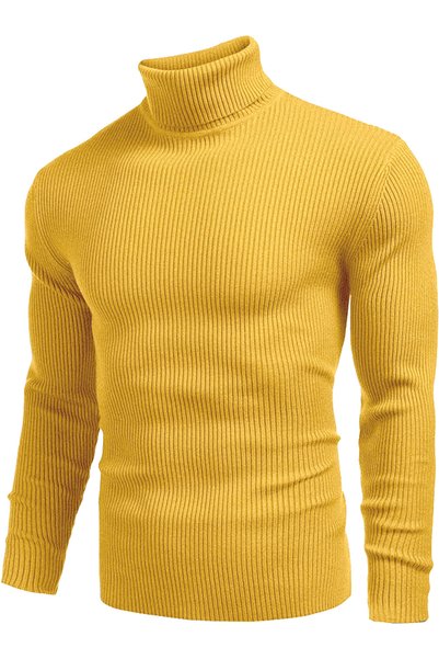POLIZEI Pulover tricotat cu slim fit straturi pentru bărbați – Textură elastică