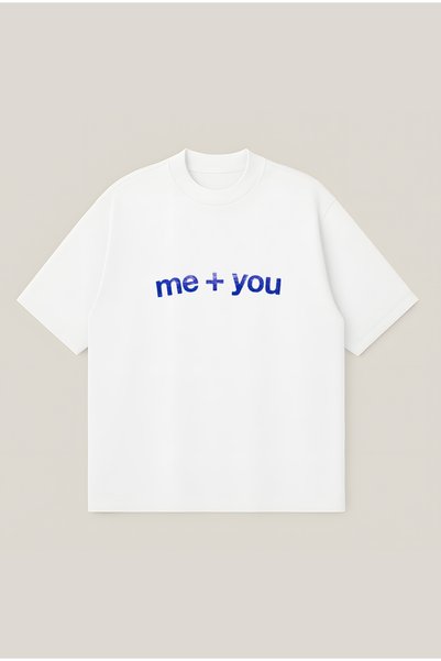 Moon Dancer Me + You Printed Oversize Boxy Cut Unisex 100% Cotton Tshirt |   ...