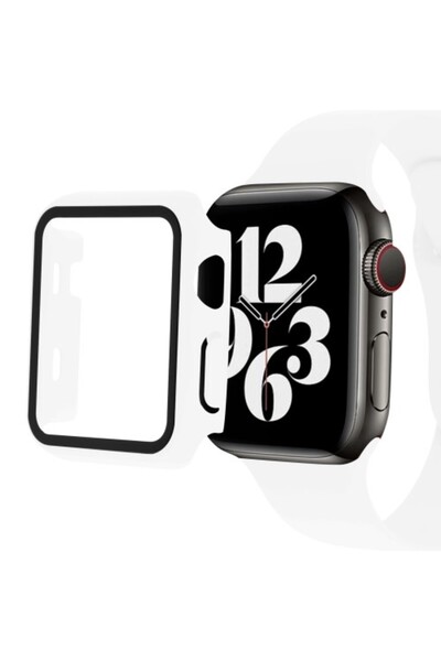 OEM Θήκη με Tempered Glass και Λουράκι Σιλικόνης για Apple Watch Series 7 45m...