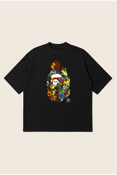 Moon Dancer Μπλουζάκι Animals Bape με στάμπα, Oversize Boxy Cut, Unisex, 100%...