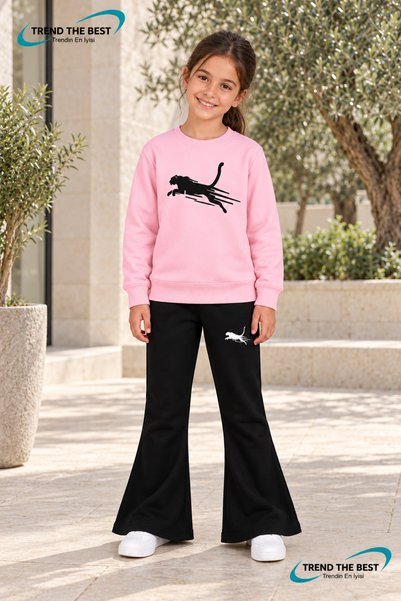 TREND THE BEST Trendin En İyisi Winter, Spring, and Autumn Girls' Black Spani...