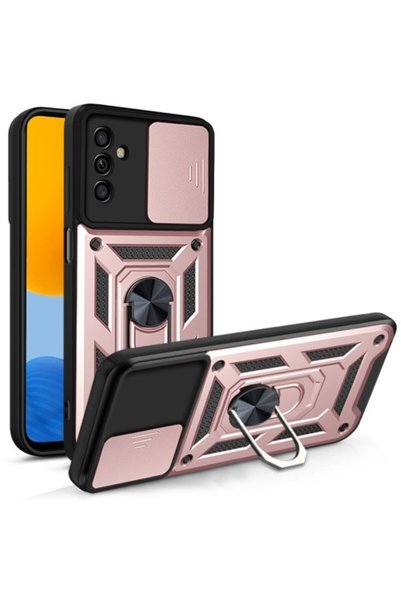 OEM Υβριδική Θήκη Samsung Galaxy M52 5G με Πορτάκι Κάμερας και Δαχτυλίδι, Ροζ...