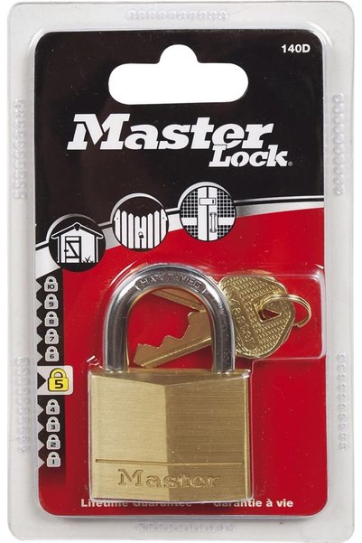 Master Lock قفل ماسترلوك من النحاس الصلب ذهبي اللون 40 مم 4 سم 140EURD