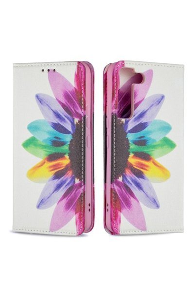 OEM Μαγνητική Θήκη Πορτοφόλι με Βάση για Samsung Galaxy S22 5G, Πολύχρωμα Πέταλα