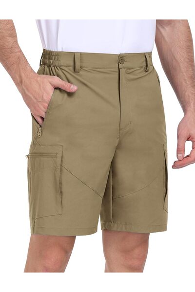OtherMax Pantaloni scurți bărbați cargo de trekking uscare rapidă bej M