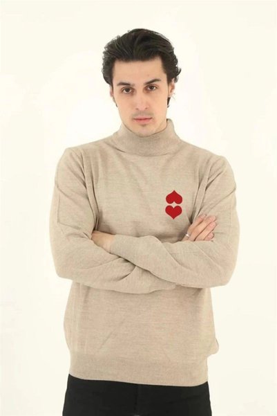 Marche Bien Marchè Bien Men's Half-Turtleneck Sweater Printed Woven Knitwear ...