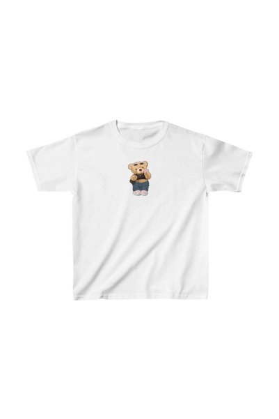 Marche Bien Unisex Kids Printed T-Shirt - White