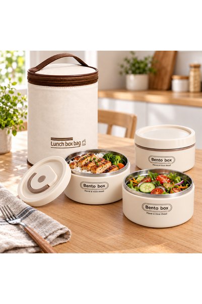 Genel Markalar Lunch Box Bag Yemek Taşıma Kabı 3 Lü