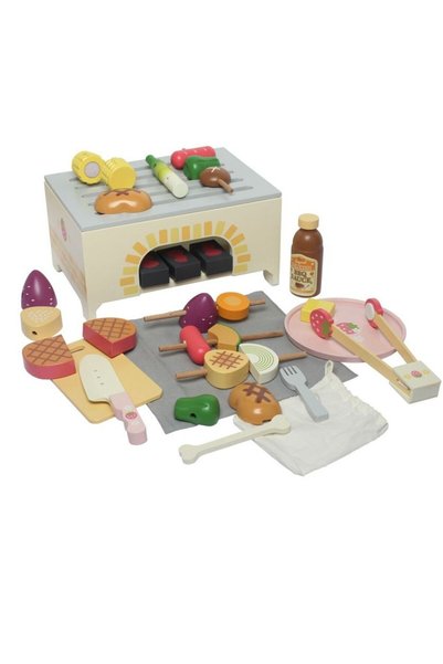 Arabest Play Food, Set, Wooden Food Toys for Toy Kitchen and Grill, Toddler P...