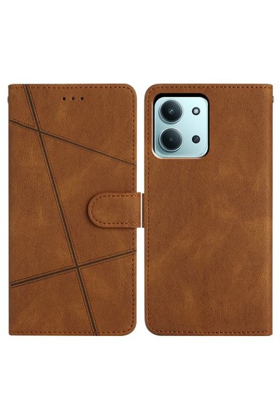 OEM Θήκη Πορτοφόλι με Βάση Στήριξης για Xiaomi Redmi 15C 4G / Poco C85 4G - Καφέ