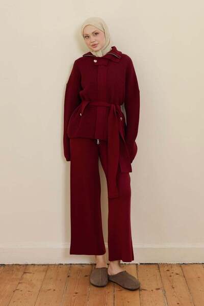 Hazamoda Cemre Premium Takım Bordo