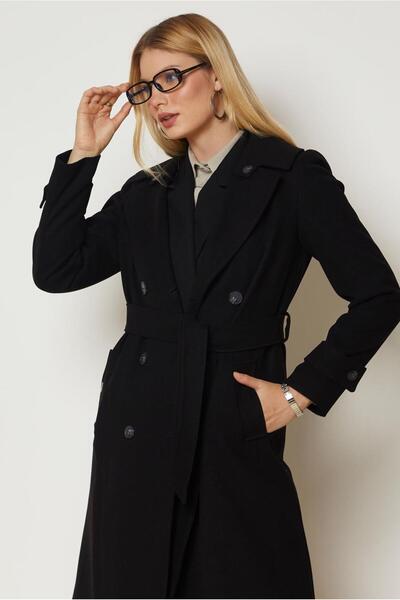 Alvina Belted Checked Coat 90656