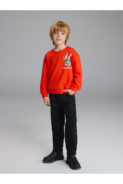 LC Waikiki Nevavm Farkıyla Lcw Kids Black Dobby Flat Standard & Regular Elast...