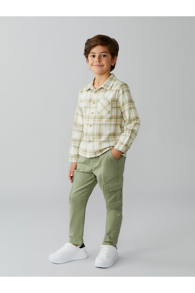 LC Waikiki Nevavm with a Difference in Price Lcw Kids Green Gabardine Straigh...